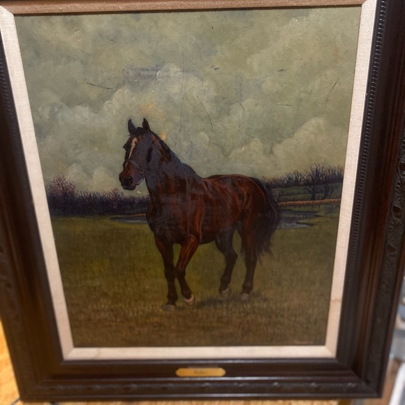 Hand Painted Art Antique Oil Painting Portrait horse on canvas - Picture 12 of 13